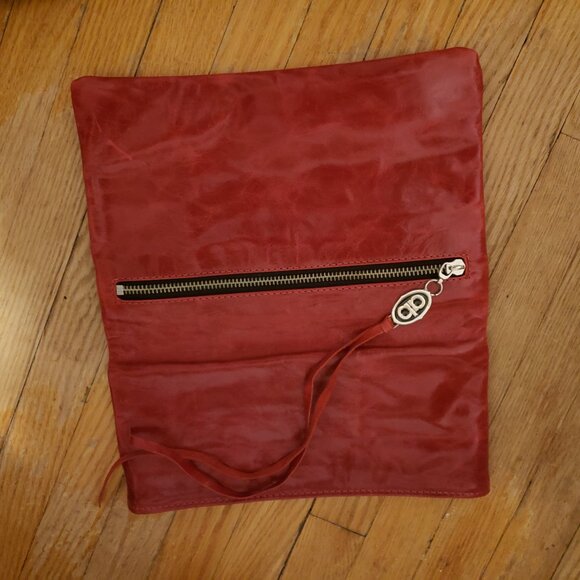 Allison Burns Red Leather Clutch Purse. Never Used! - Picture 4 of 8